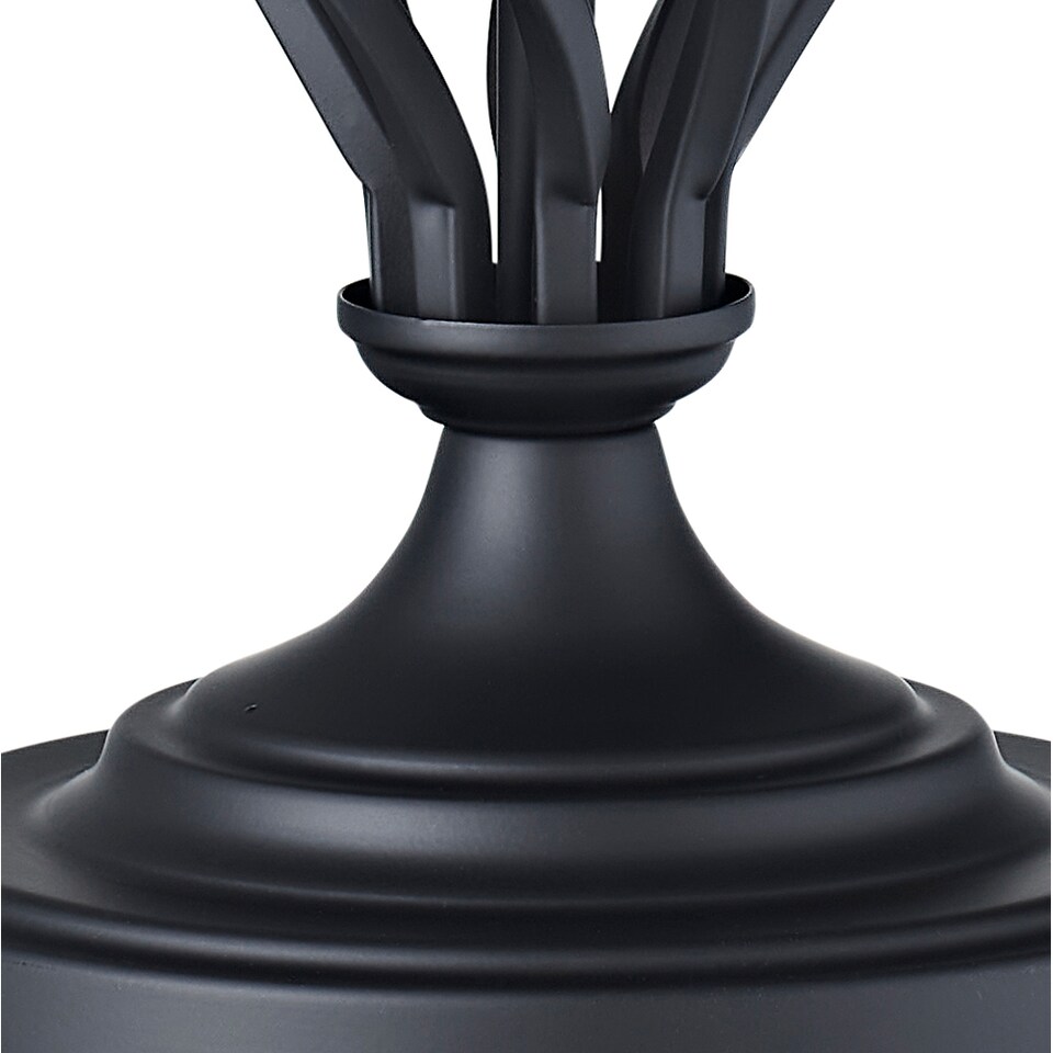 image 1 of Traditional Black Table Lamp Base with Twist Metal Stem Design and Inline Switch | Black