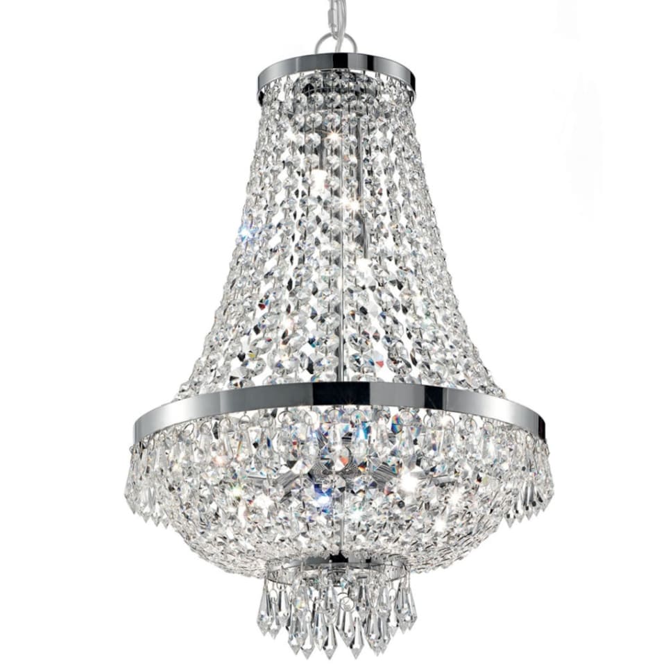Caesar Decorative Grand Chandelier Chrome, G9