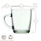 image 3 of Pasabahce Aware Basic Recycled Glass Mugs - 340ml - Green - Pack of 2