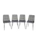 image 1 of Dining Chairs Set of 4 Grey Velvet Kitchen Chairs Grey