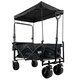 image 1 of GardenTek Garden Festival Trolley / Cart / Wagon with Wheels, Brakes, Canopy, Side Box, 90kg Load 120L Capacity | GTW330