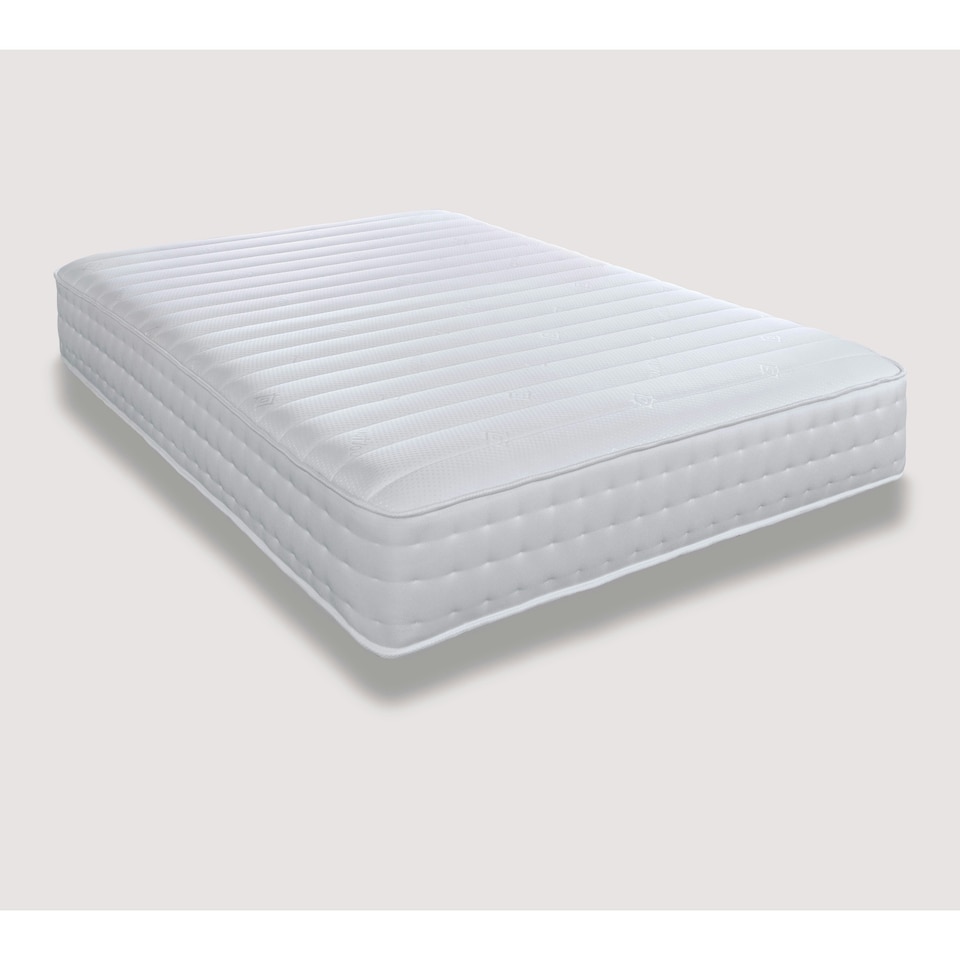 image 1 of 1000 Pocket Sprung Memory Foam Mattress - Micro Quilted Design White | King