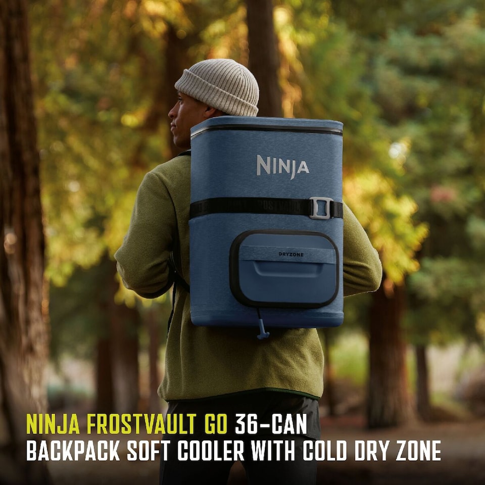 image 1 of Ninja Outdoor FrostVault Go 23L 36-Can Backpack Soft Cooler FF136EUUKNV Navy
