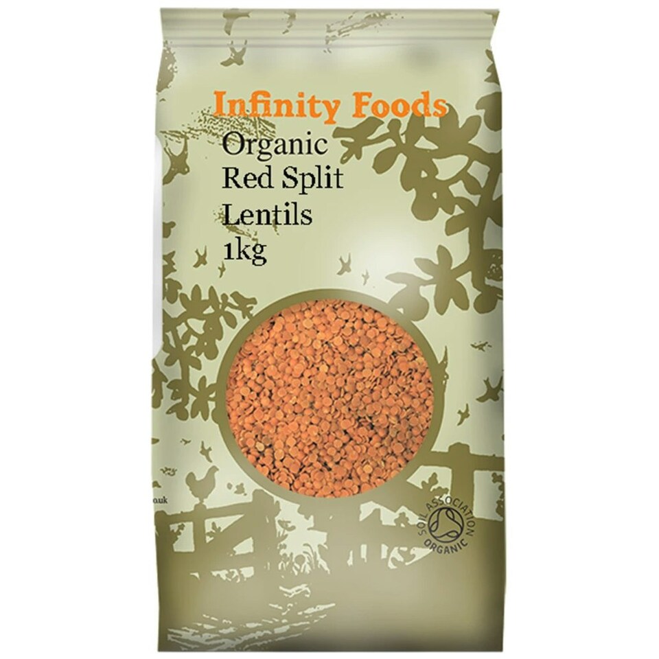Lentils: Organic Red Split Lentils 1kg (Infinity Foods)