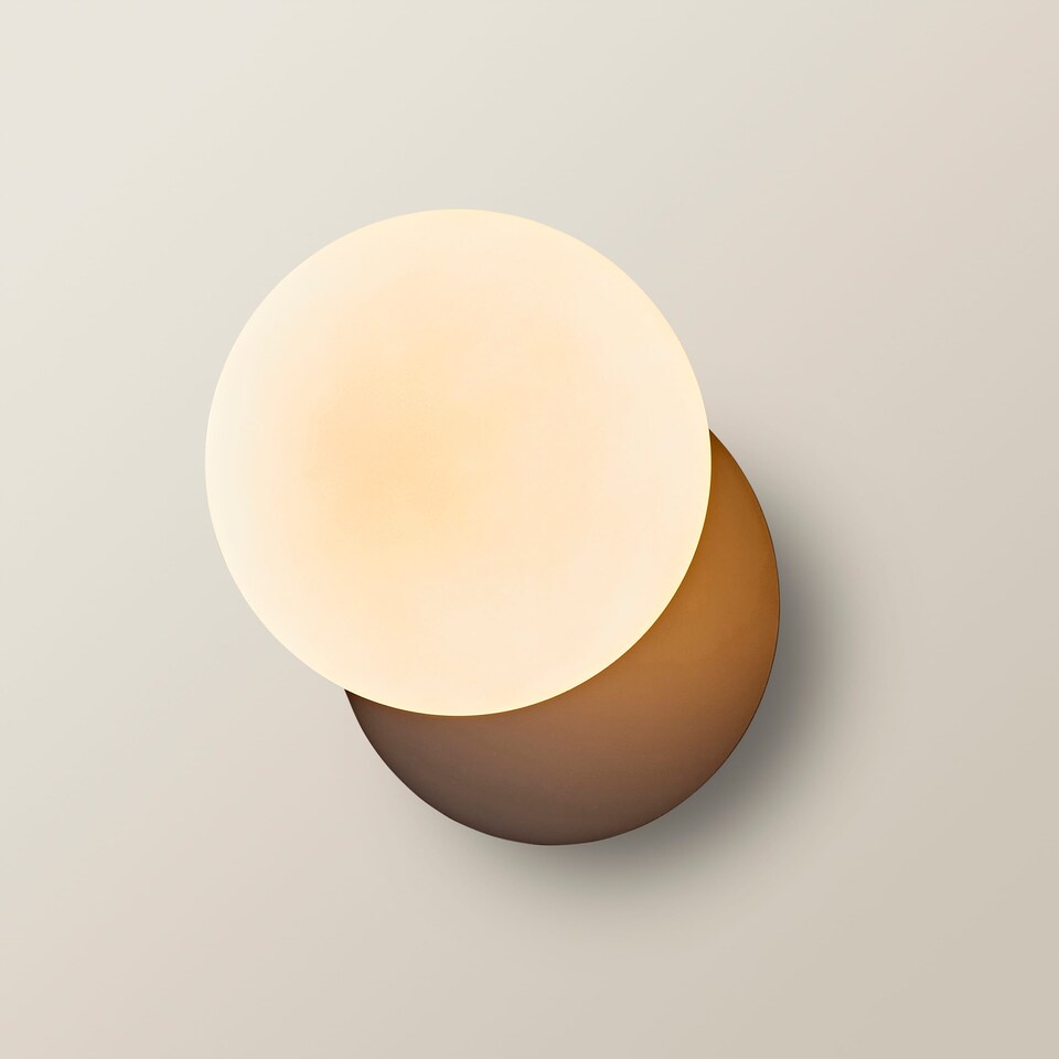 image 1 of ValueLights Darla Navy Frosted Globe Bathroom Wall Light & Bulb | Blue