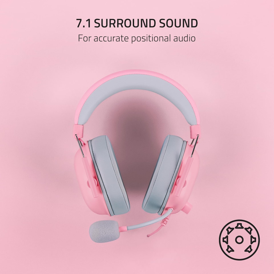 image 1 of RAZER BLACKSHARK V2 X WIRED GAMING HEADSET QUARTZ EDITION- PINK