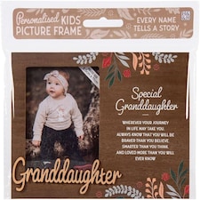 History & Heraldry Pre-Personalised Kids Wooden Picture Frame - Grandaughter