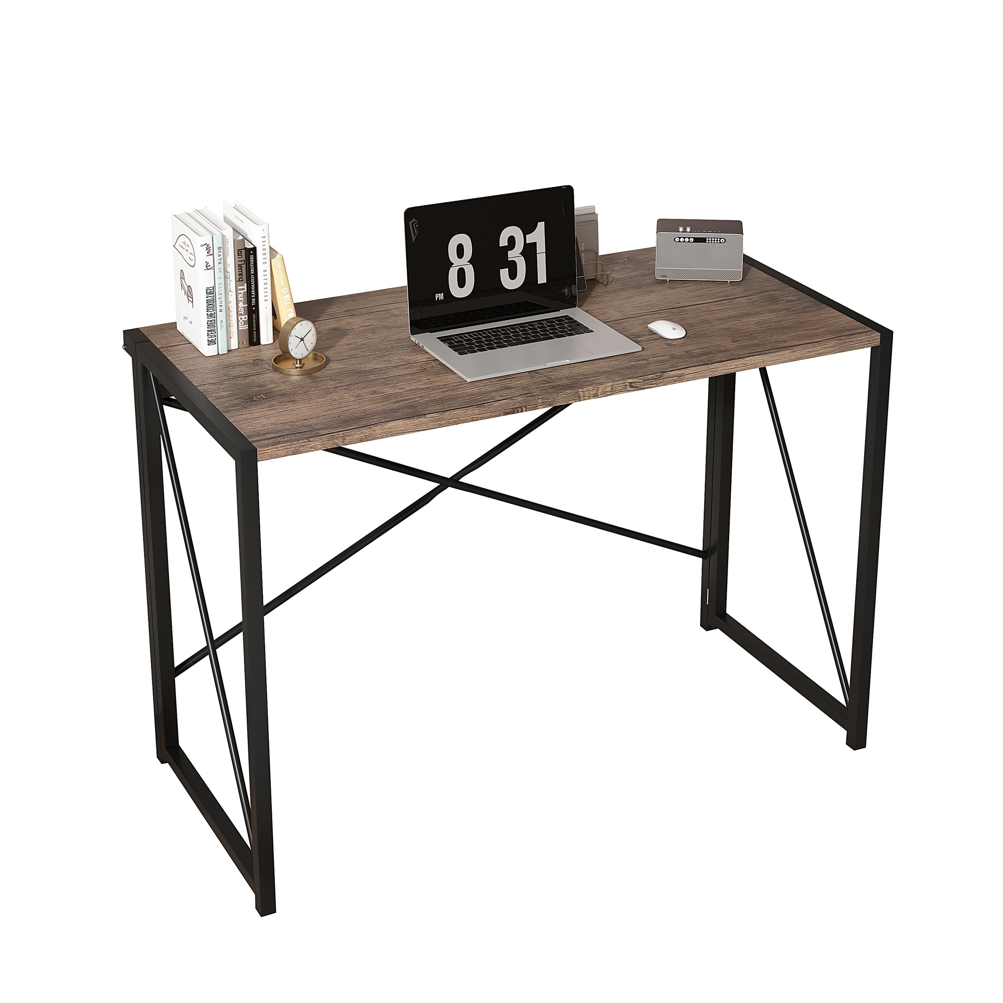 Mcc Direct No Assembly Folding Computer Desk 80cm Brown - Miami | Brown