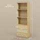 image 3 of HOMCOM 180cm Tall Bookshelf Free Standing Storage Shelf Unit Oak