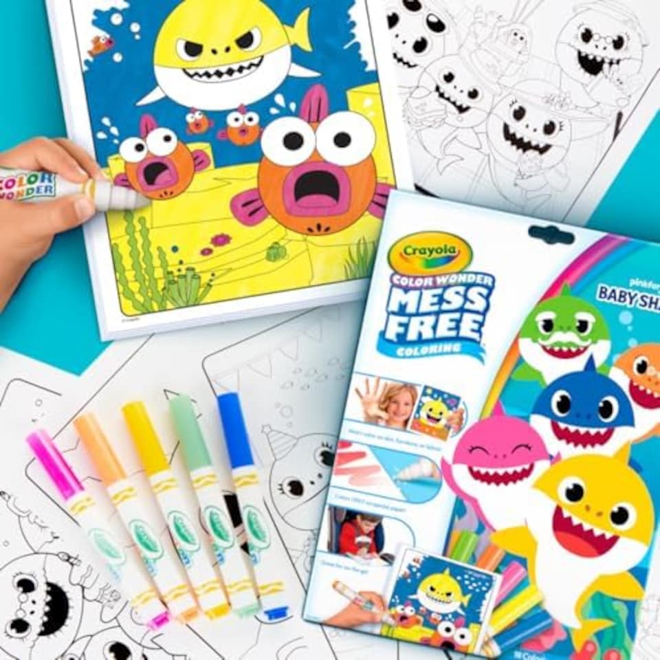 image 1 of Crayola Baby Shark Color Wonder Colouring Set