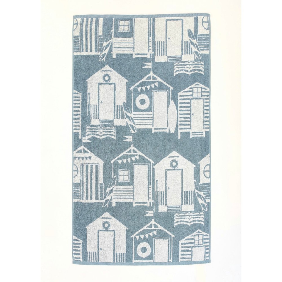 image 1 of Kings Parade 100% Cotton Towels – Supersoft 550 GSM, Yarn-Dyed, Coastal-Inspired Jacquard Design Blue | Chambray | Hand towel