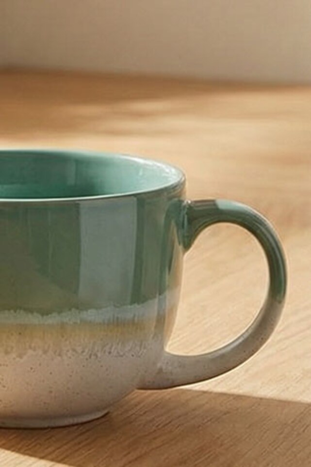 image 1 of Scandi Home Set of 2 720ml Mint Green Reactive Glaze Ceramic Aurelia Mugs