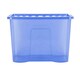 image 3 of Wham Crystal 5 x 80L Stackable Plastic Storage Boxes with Lids Blue