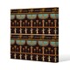 image 1 of Orange & Black Hieroglyphs (Canvas Print) 61 x 61 x 4cm