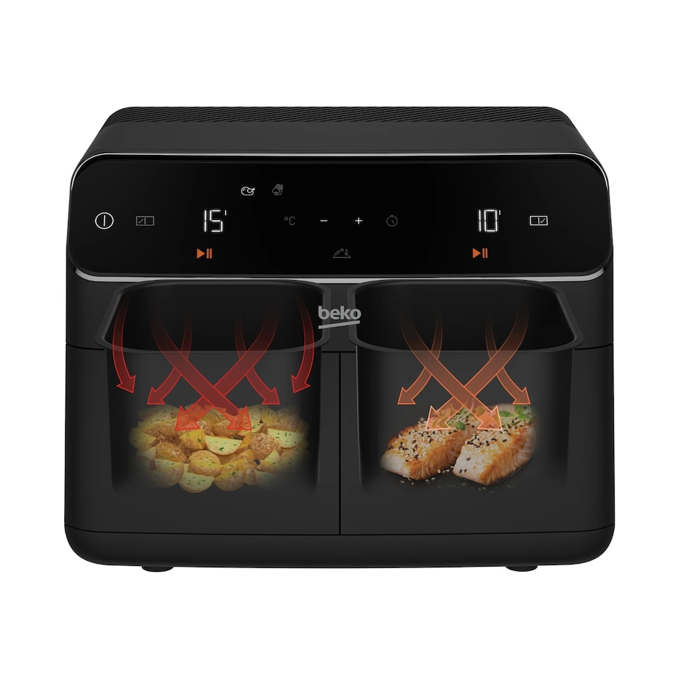 image 1 of BEKO ExpertFry FRL5387B Dual Zone Air Fryer 8.5L Black