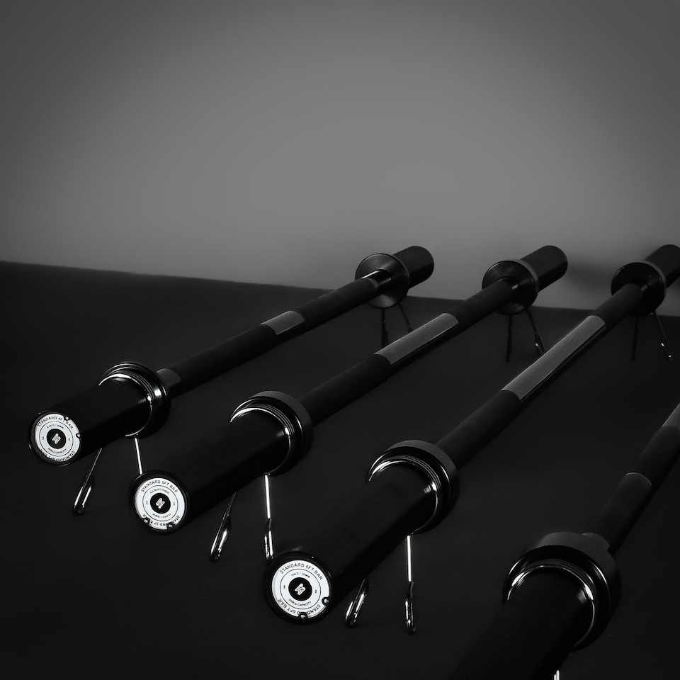 image 1 of GYM SETS GymSets Olympic 2" Barbell | - 4ft Barbell + Clips / Silver