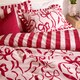 image 4 of Furn La Vie En Bows Reversible Duvet Cover Set | Pink | Pink/Red | Double | 1
