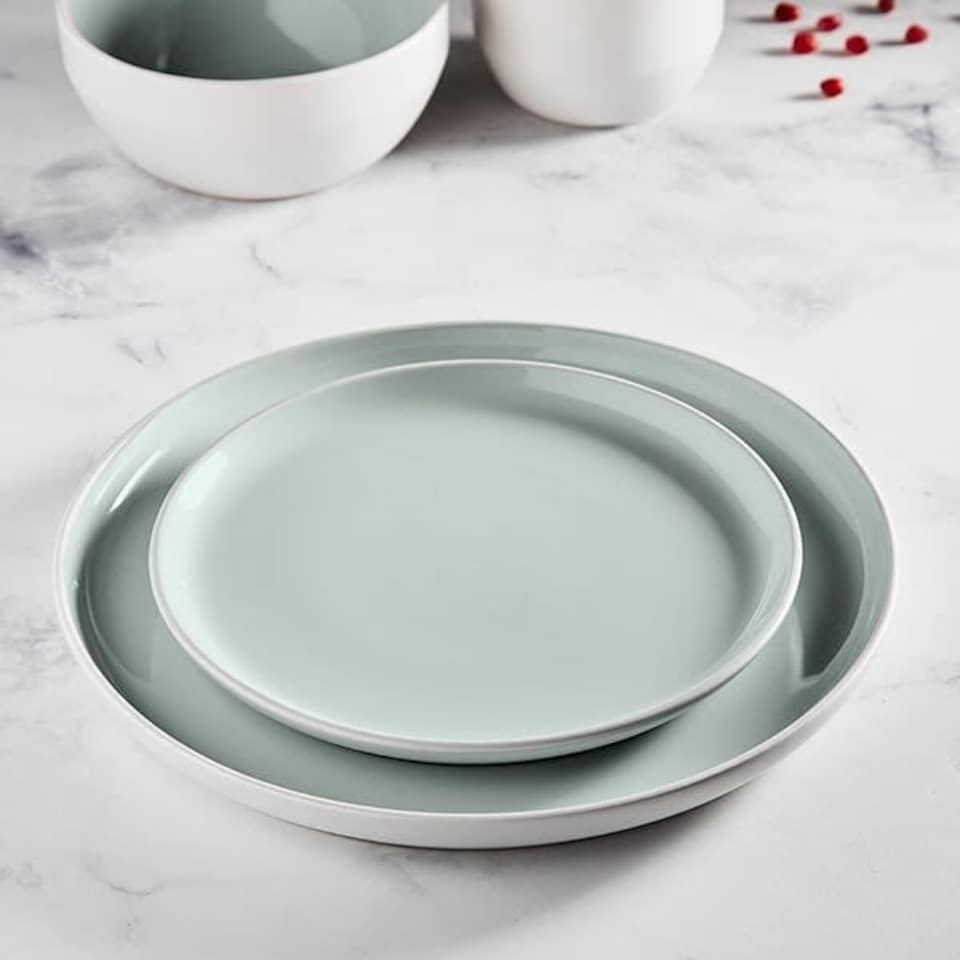 image 1 of Barbary & Oak Oslo 16 Piece Dinnerware Set Green