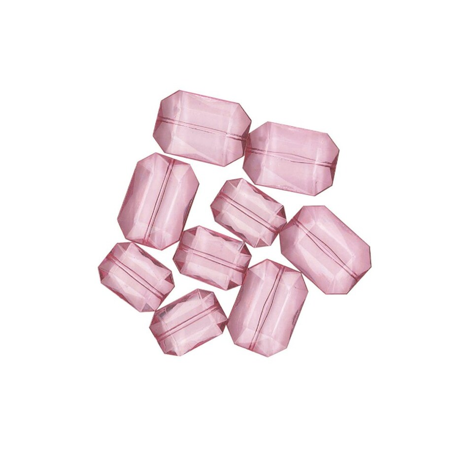 Amscan Acrylic Diamond Gemstone Beads - Pink - One Size