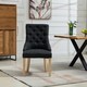 image 3 of Ravenna Fabric Dining Chairs - Set of 2 - Black