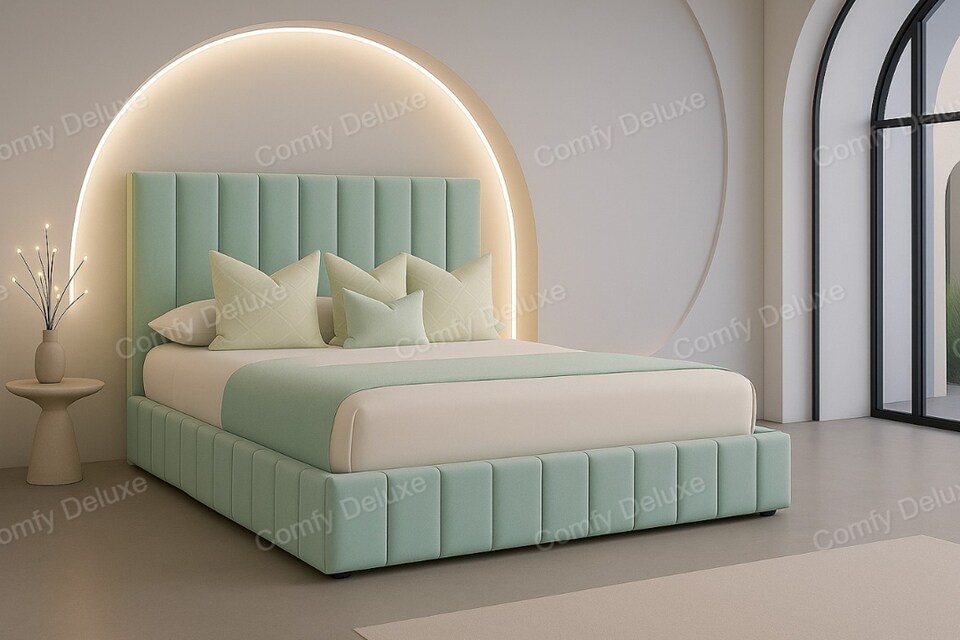 Duck Egg 6ft Superking Plush Velvet Astro Bed Frame Solid Base