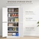 image 3 of HOMCOM 184cm Freestanding Kitchen Cupboard with 4 Doors, Modern Storage Cabinet Organizer with 6-Tier Shelving and 4 Adjustable Shelves, White