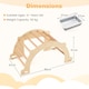 image 2 of COSTWAY Kids Montessori Wooden Climber Toy Climbing Arch Sensory Table-Natural