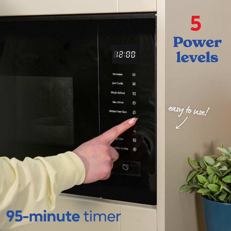 image 1 of Russell Hobbs RHBM2002B Integrated Microwave 20L 800W Black Defrost Function