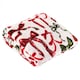 image 2 of Furn Festive Bows Printed Fleece Throw | Red | Berry/Pine | 1