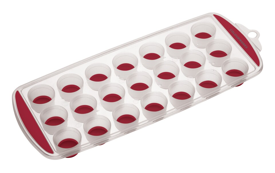 image 1 of Colourworks Silicone Ice Cube Tray Red