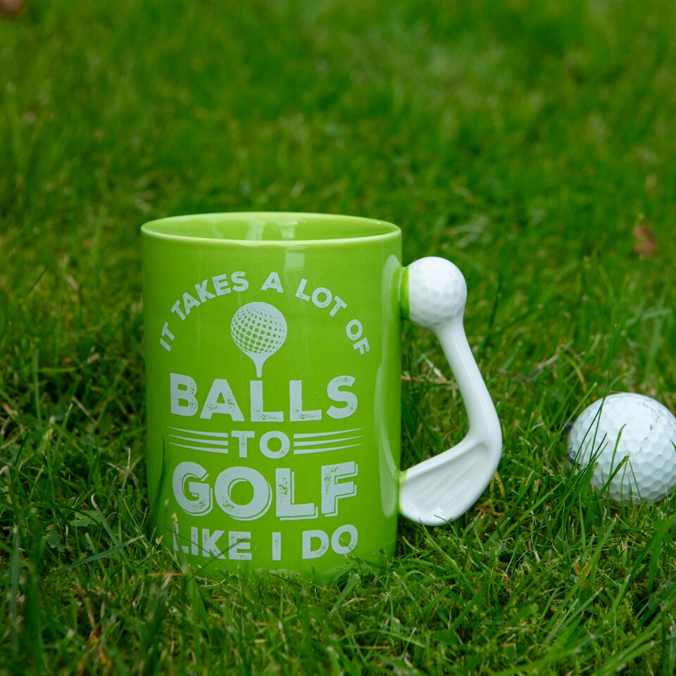 image 1 of 18 oz. Golf Mug - It Takes Balls MOB Green
