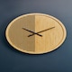 image 4 of Interiors by Premier Easily Maintained Large Wooden Wall Clock, Large Wood Dial Clock In Kitchen, Contemporary Large Wall Clock