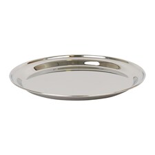 Argon Tableware Round Stainless Steel Serving Tray - 30cm N/A