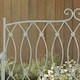 image 3 of Charles Bentley Decorative Wrought Iron Outdoor Rustic Bench - Sage Green