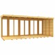 image 3 of 16ft x 7ft Pent Summer House (Full Height Window) - Wood - L214 x W474 x H201 cm Brown
