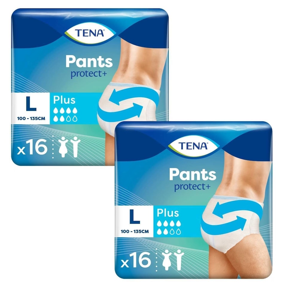 image 1 of TENA Incontinence Pants Protect+ Plus Large 16 Pack