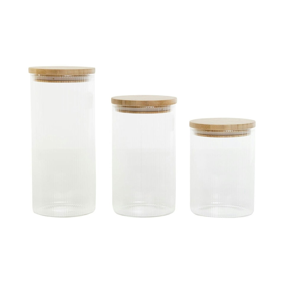 image 1 of 3 Tubs Home ESPRIT Transparent Silicone Bamboo Borosilicate Glass 10 x 10 x 22,3 cm N/A
