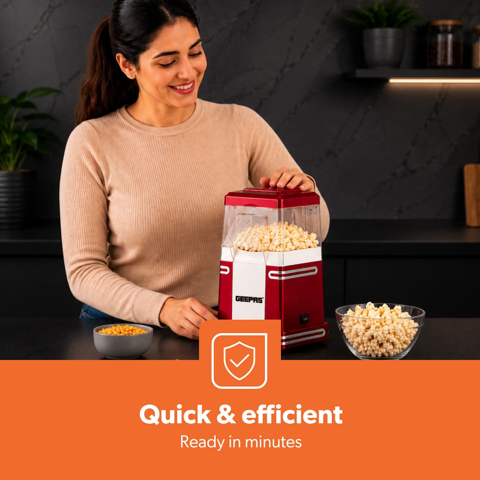 image 1 of GEEPAS 1200W Electric Popcorn Maker Machine