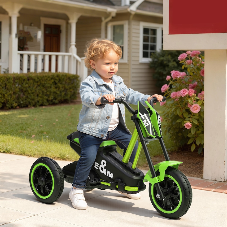 image 1 of AIYAPLAY Kids Tricycle Baby Trike, Kids Trike with Pedal for Boys and Girls Ages 18–36 Months, 3 Wheel Toddler Balance Bike for Indoor Outdoor Use | Green
