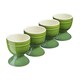 image 2 of Cooks Professional 4 Piece Egg Cup Set - Dishwasher Safe Stoneware | Green | Green | 4