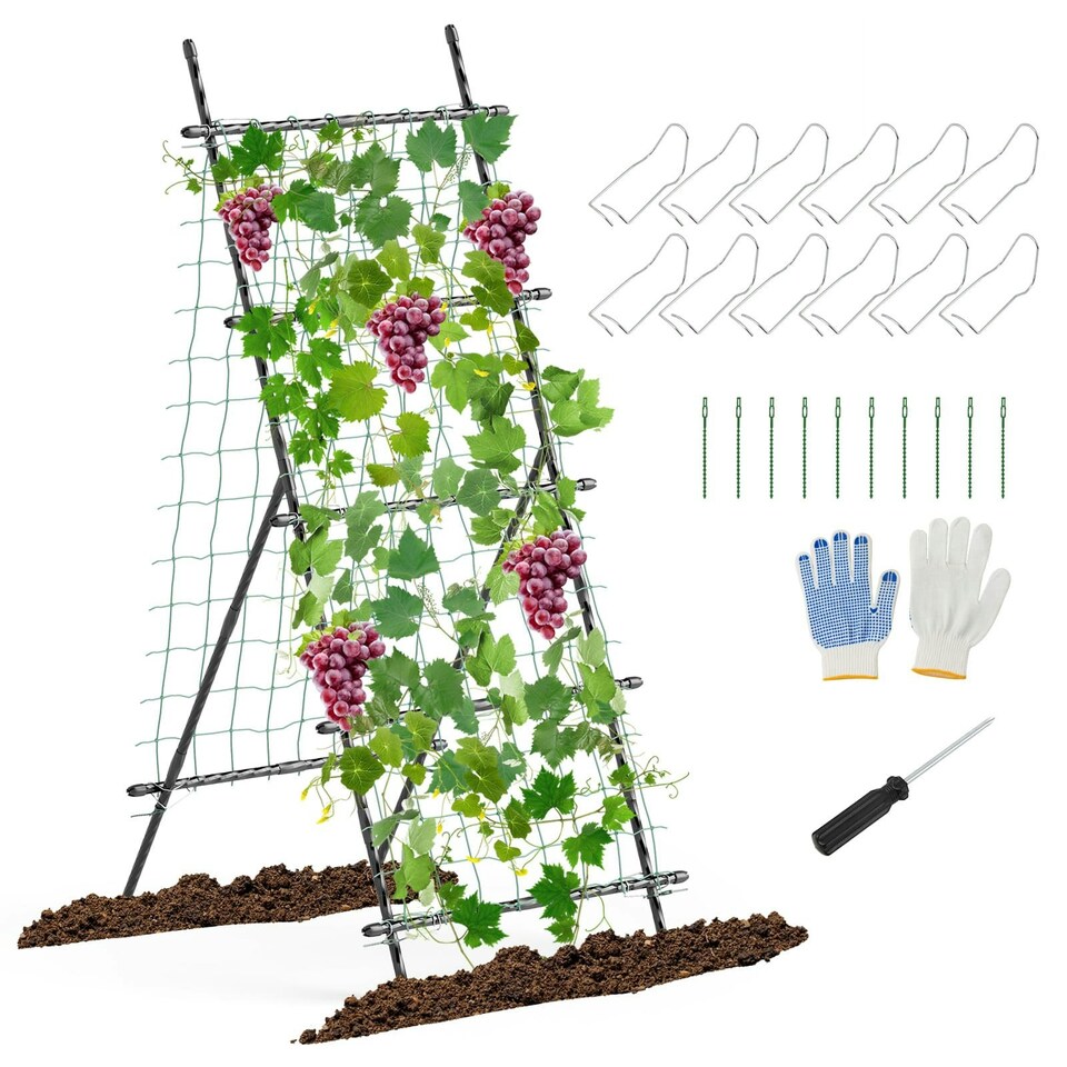 image 1 of COSTWAY 190 cm Tall Garden Trellis Vertical Plant Support