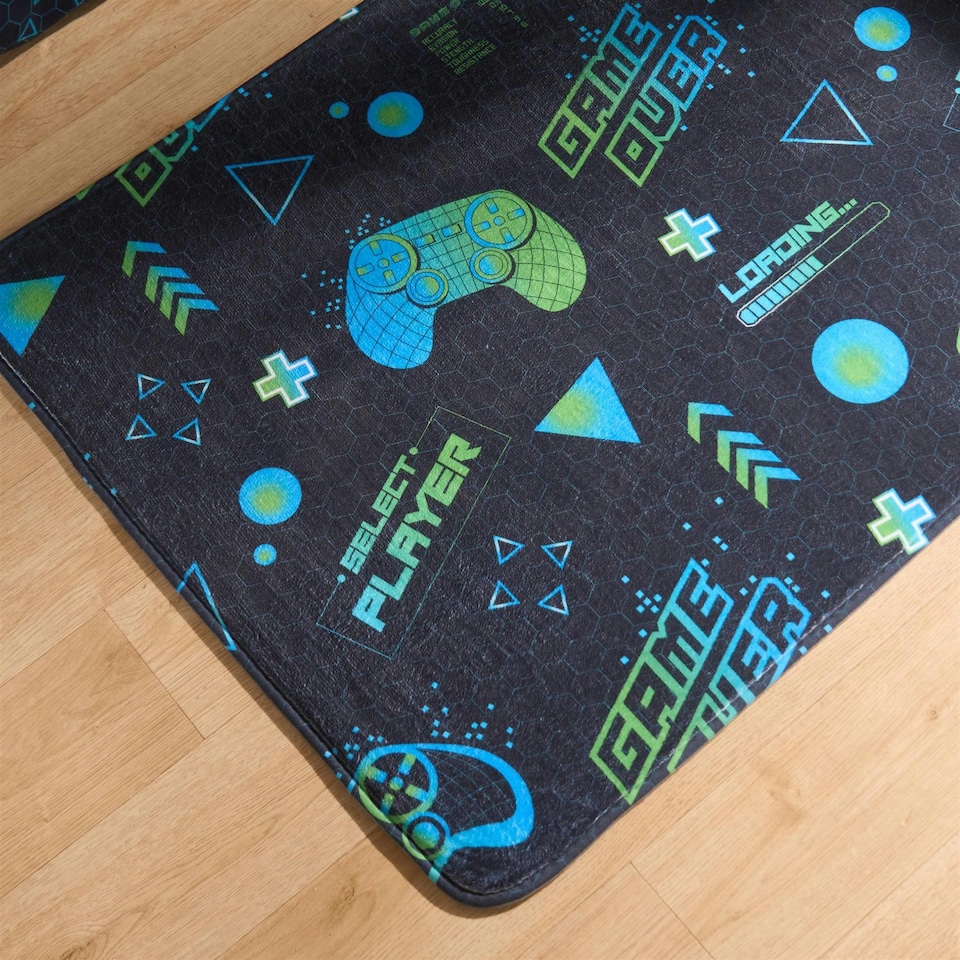 image 1 of OHS Kids Gaming Rug Super Soft Washable Anti Slip Indoor Home Decor Bedroom Runner Mat Multi | 65 x 120cm