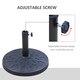 image 5 of Outsunny 13kg Garden Parasol Base Round Resin Umbrella Stand Holder Bronze Tone | Bronze | Bronze
