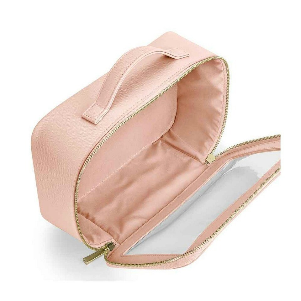 image 1 of Bagbase Clear Toiletry Bag - Soft Pink - One Size