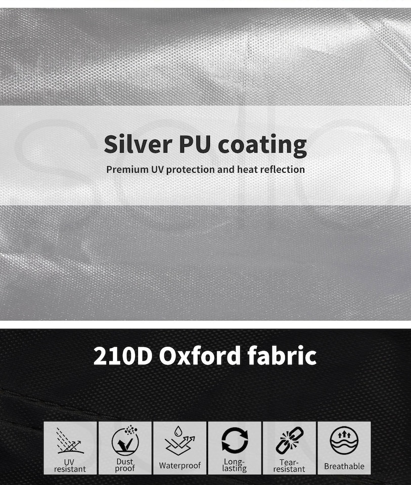 image 1 of Marlow Outdoor Furniture Cover Garden Patio Waterproof Rain UV Protector | Black | 180cm