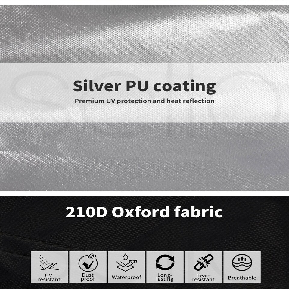 image 1 of Marlow Outdoor Furniture Cover Garden Patio Waterproof Rain UV Protector | Black | 180cm