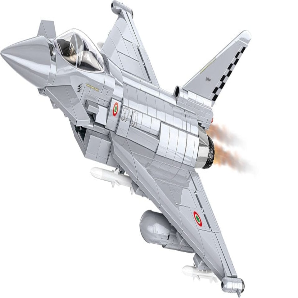 image 1 of Eurofighter Typhoon (Italy) brick plane model - COBI 5849 - 642 bricks
