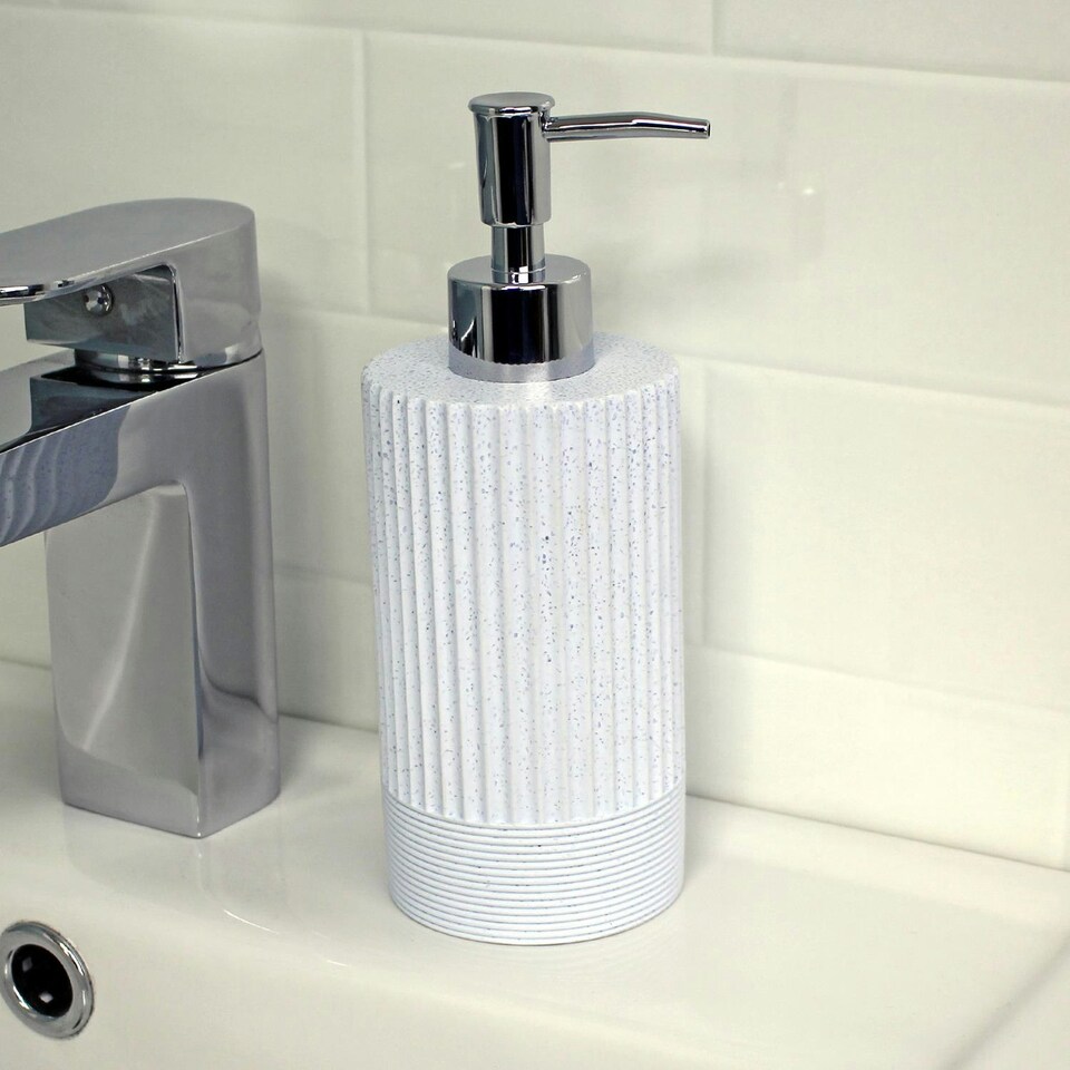 image 1 of Showerdrape Tranquil Pale Blue Sparkle 5 Piece Bathroom Accessory Set