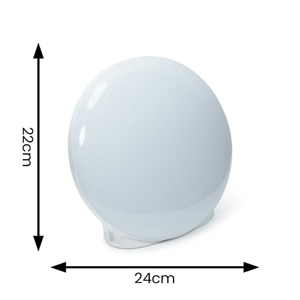 image 1 of ValueLights Daylight Gifting Dimmable Matte White Sad Lamp and Integrated LED 15W White Mix 6500K Bulb
