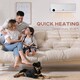 image 6 of HOMCOM Wall Downflow Heater 2 Heat and Fan 1000W2000W, Electric Space Heater with Timer Remote Oscillating, for Bedroom Home Office, White and Silver